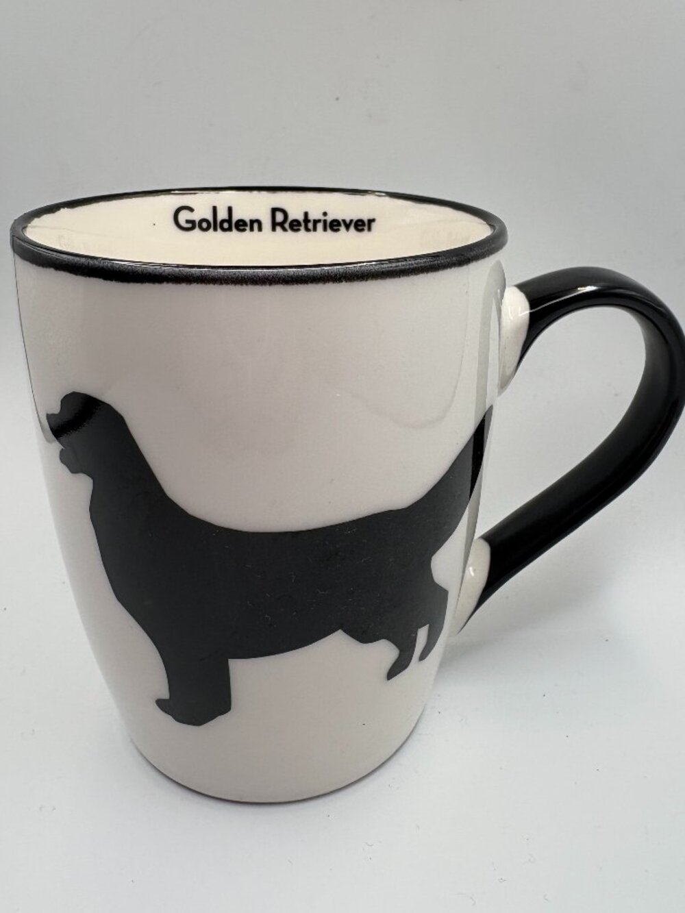 Winifred & Lily Golden Retriever Mug Dog Silhouette Stoneware Coffee Cup 4.5”